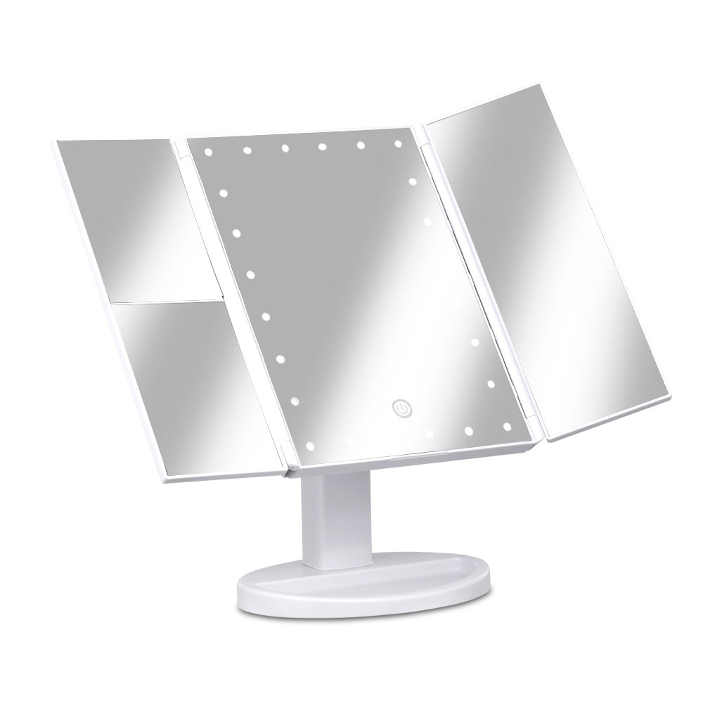 Embellir LED  Tri-Fold Make Up Mirror freeshipping - Awezingly