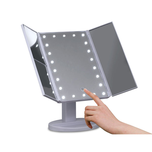 Embellir LED  Tri-Fold Make Up Mirror freeshipping - Awezingly