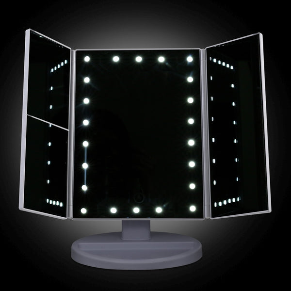 Embellir LED  Tri-Fold Make Up Mirror freeshipping - Awezingly