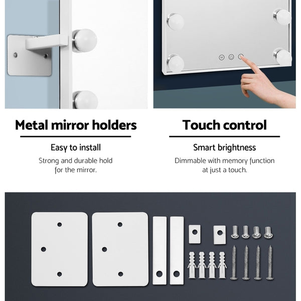 Embellir Hollywood Wall mirror Makeup Mirror With Light Vanity 12 LED Bulbs freeshipping - Awezingly