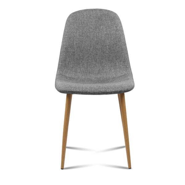Artiss 4x Adamas Fabric Dining Chairs - Light Grey freeshipping - Awezingly