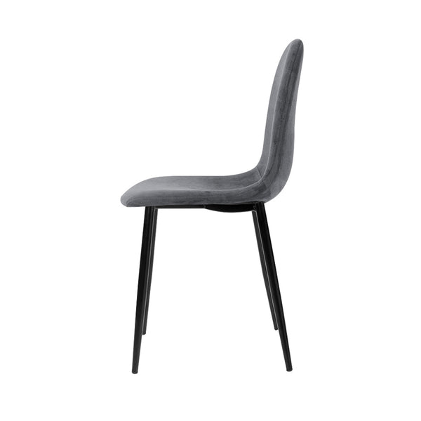 4 X Artiss Dining Chairs Dark Grey Artiss