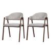 Artiss Dining Chairs Grey Linen Fabric Set Of 2 Nadi