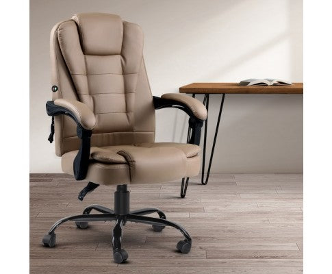 Artiss Massage Office Chair Recliner Computer Chairs Espresso freeshipping - Awezingly