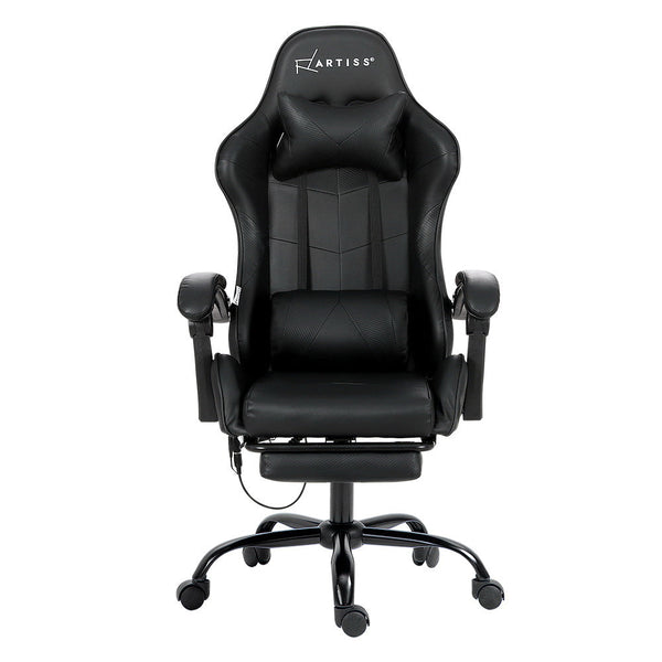 Artiss Gaming Office Chair Racing Massage Computer Seat Footrest Leather Artiss