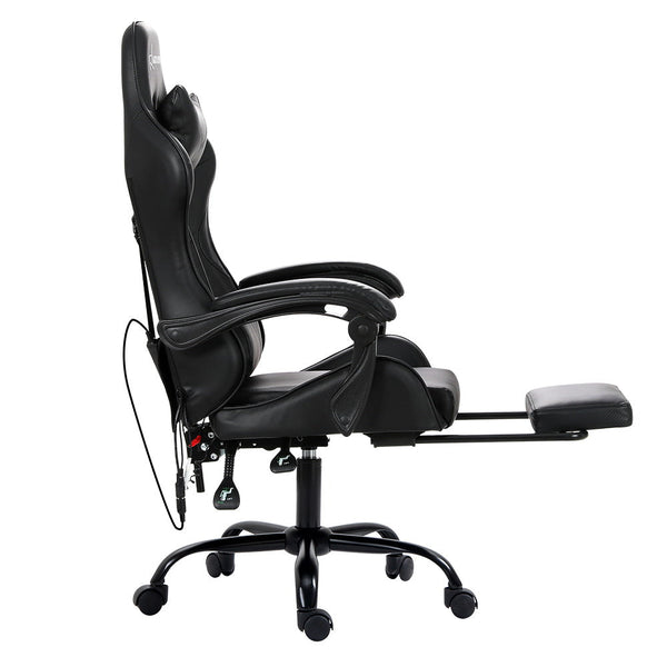 Artiss Gaming Office Chair Racing Massage Computer Seat Footrest Leather Artiss