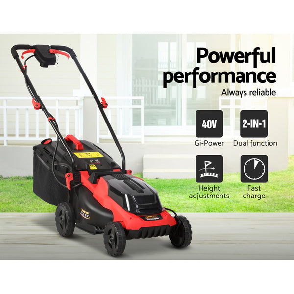 Garden Lawn Mower Cordless Lawnmower Electric Lithium Battery 40V freeshipping - Awezingly