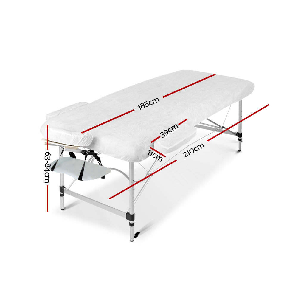 Zenses 3 Fold Portable Aluminium Massage Table - White freeshipping - Awezingly