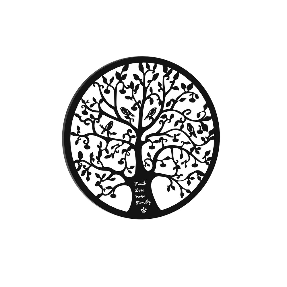 Artiss Metal Wall Art Hanging Sculpture Home Decor Leaf Tree of Life Round Frame Artiss
