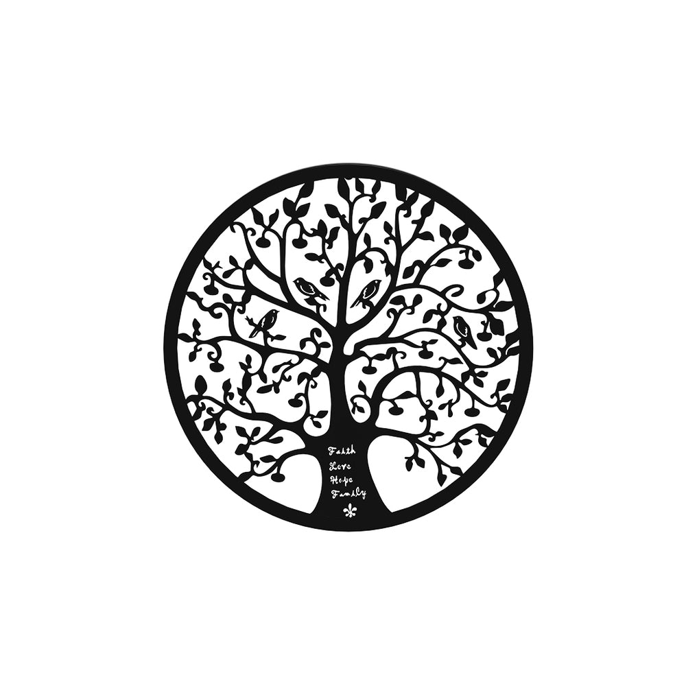 Artiss Metal Wall Art Hanging Sculpture Home Decor Leaf Tree of Life Round Frame Artiss