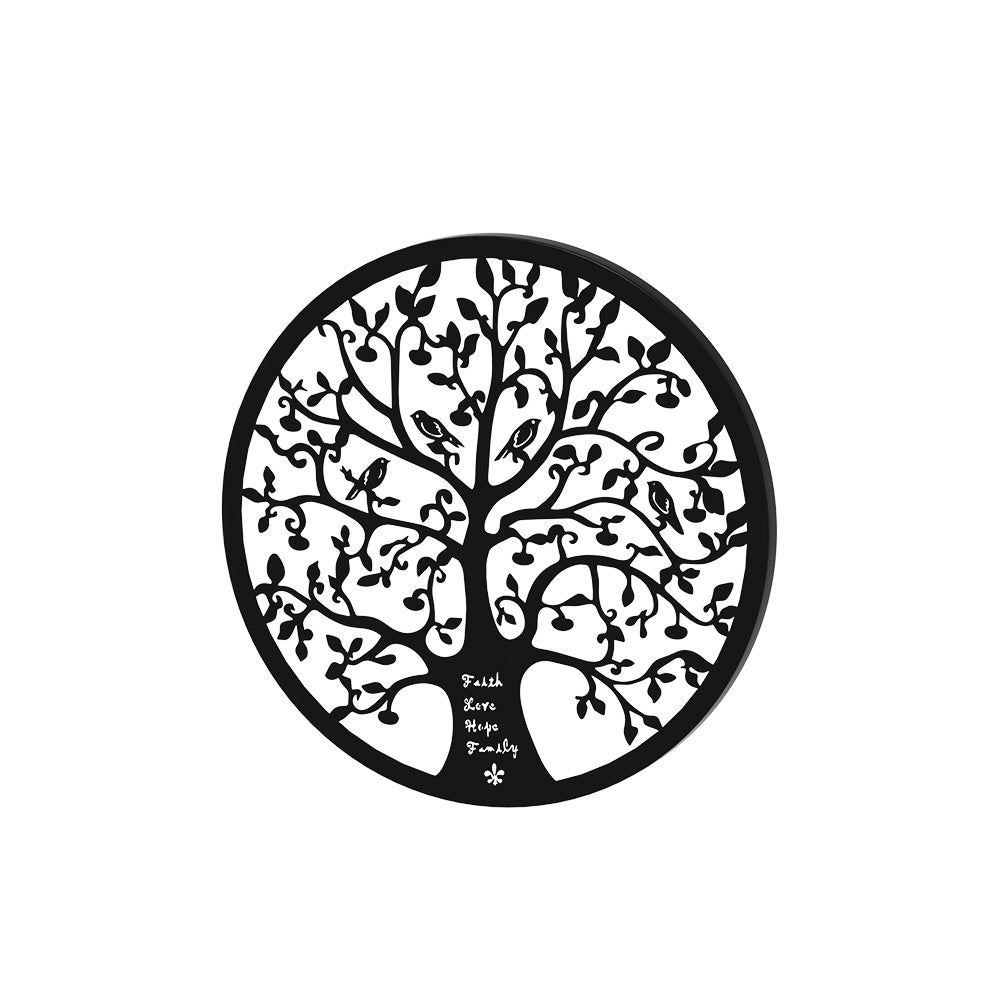 Artiss Metal Wall Art Hanging Sculpture Home Decor Leaf Tree of Life Round Frame Artiss