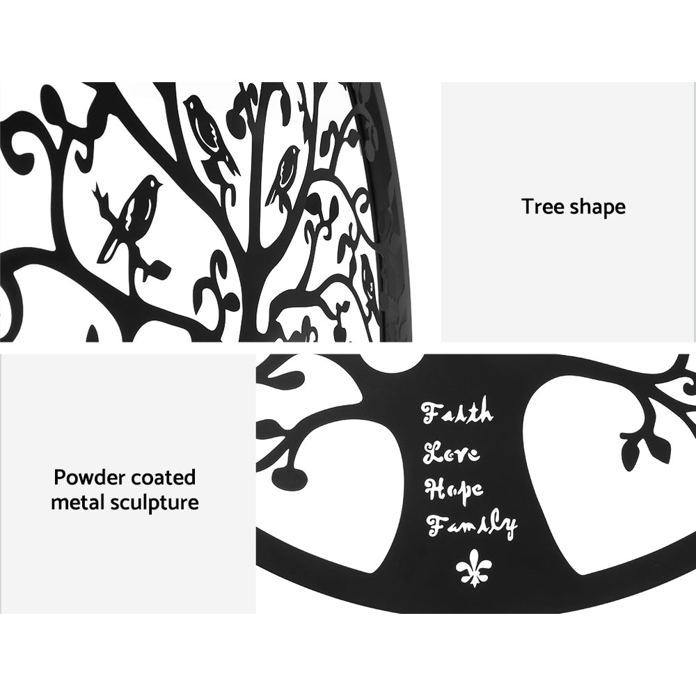 Artiss Metal Wall Art Hanging Sculpture Home Decor Leaf Tree of Life Round Frame Artiss