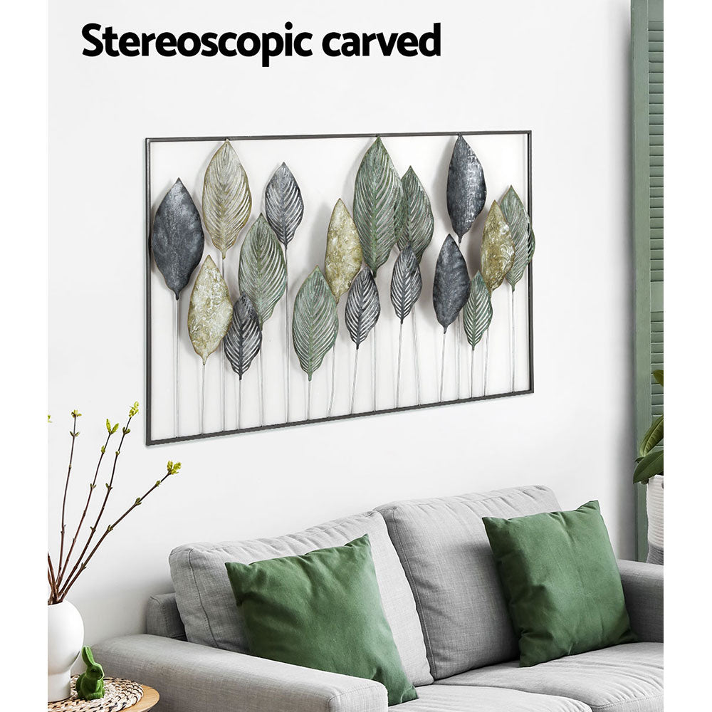 Artiss Metal Wall Art Hanging Sculpture Home Decor Leaf Tree of Life Framed Artiss