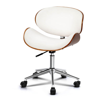 Artiss Leather Office Chair White