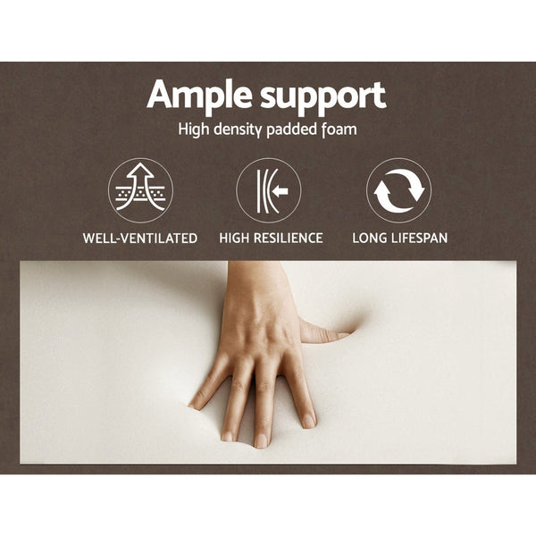 Artiss Wooden Fabric Office Chair Grey Artiss