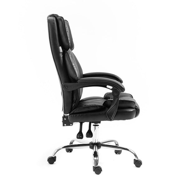 Artiss Executive Office Chair Leather Gaming Computer Desk Chairs Recliner Black Artiss