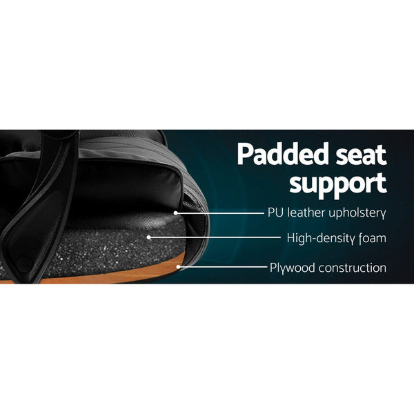 Artiss Executive Office Chair Leather Gaming Computer Desk Chairs Recliner Black Artiss