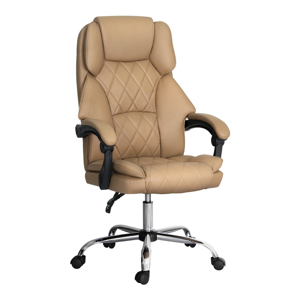 Artiss Executive Office Chair Leather Recliner Espresso Artiss
