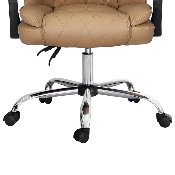 Artiss Executive Office Chair Leather Recliner Espresso Artiss