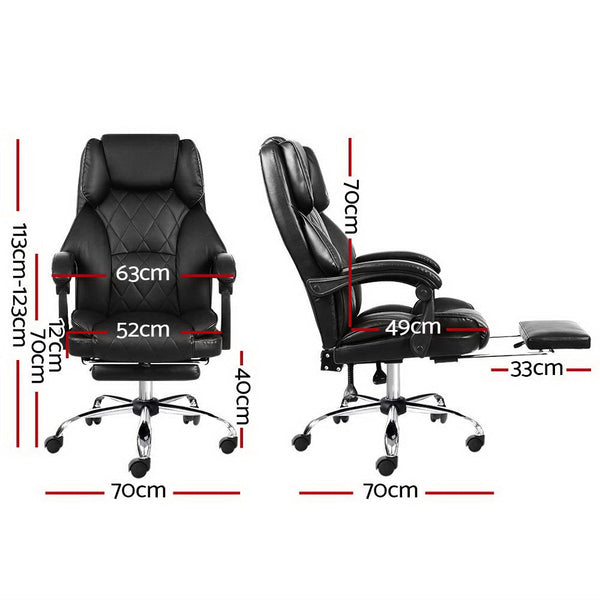 Artiss Office Chair Gaming Computer Executive Chairs Leather Seat Recliner Artiss