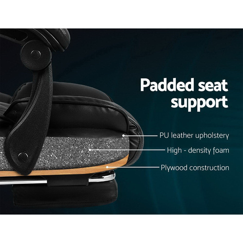 Artiss Office Chair Gaming Computer Executive Chairs Leather Seat Recliner Artiss