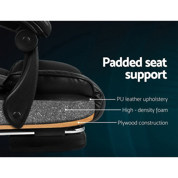 Artiss Office Chair Gaming Computer Executive Chairs Leather Seat Recliner Artiss