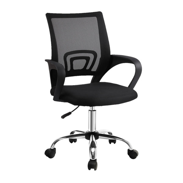 Artiss Office Chair Executive Mid Back Black Artiss