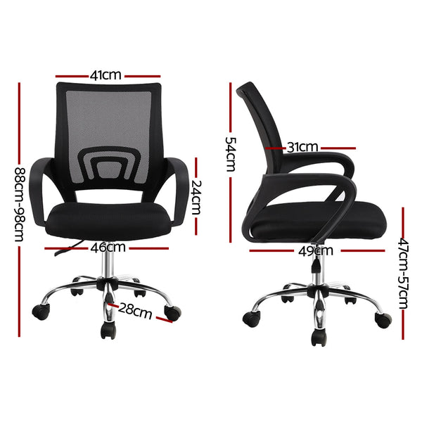 Artiss Office Chair Executive Mid Back Black Artiss