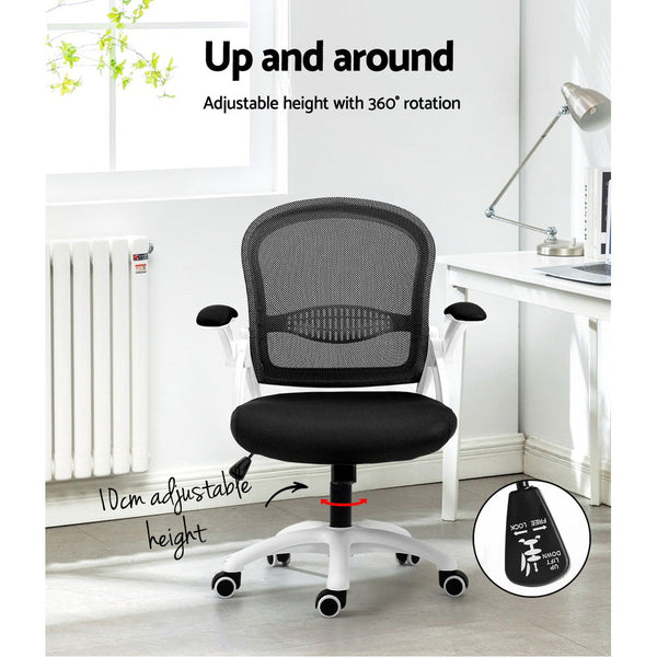 Artiss Office Chair Mesh Computer Desk Chairs Work Study Gaming Mid Back Black Artiss