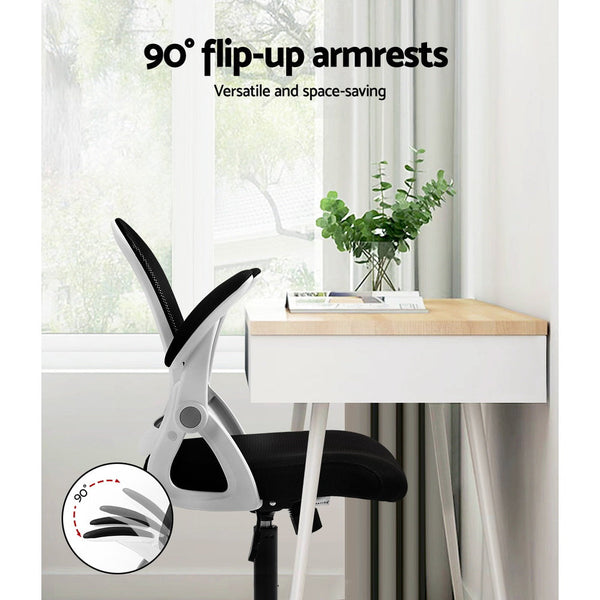 Artiss Office Chair Mesh Computer Desk Chairs Work Study Gaming Mid Back Black Artiss