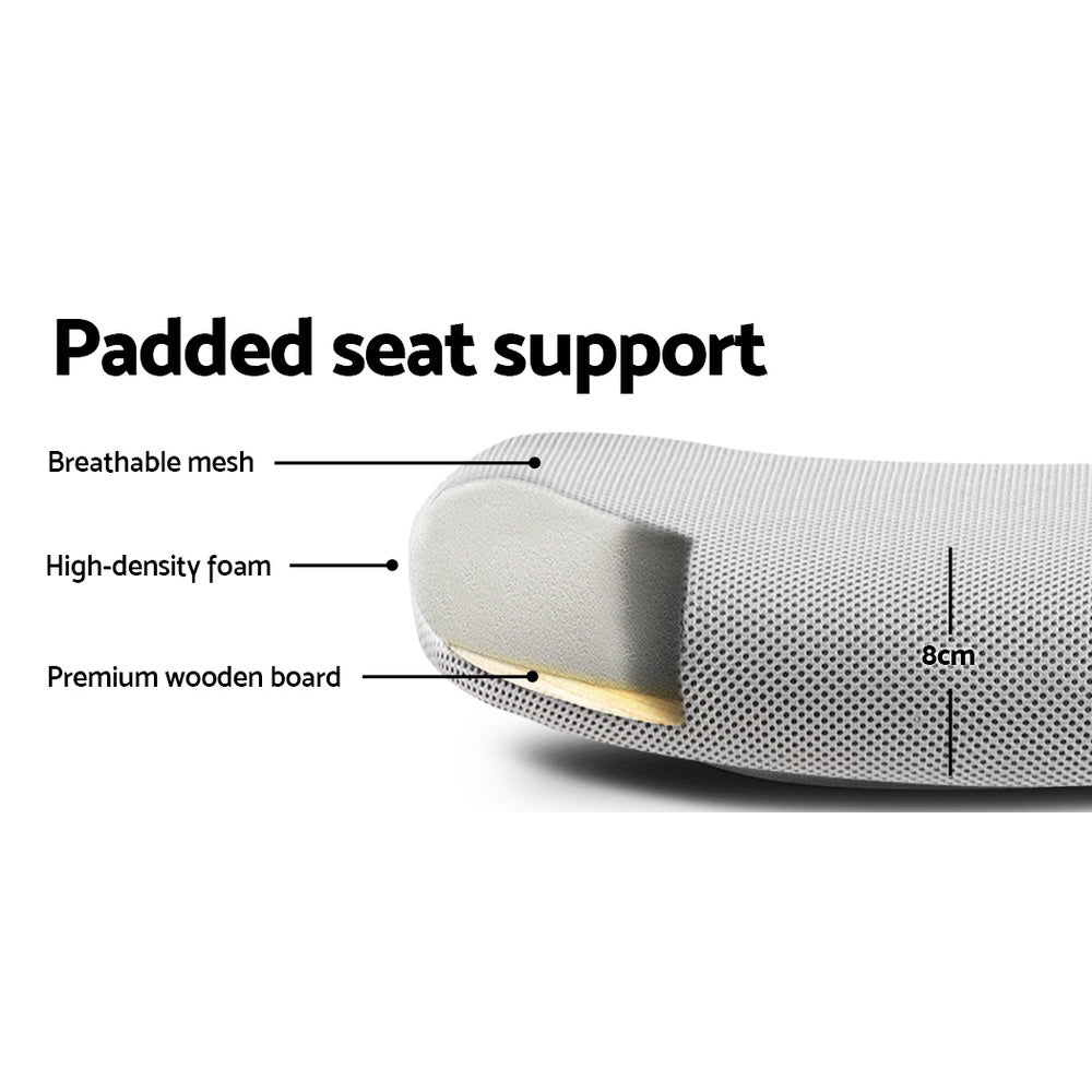 Artiss Office Chair Mesh Computer Desk Chairs Mid Back Work Home Study Grey Artiss