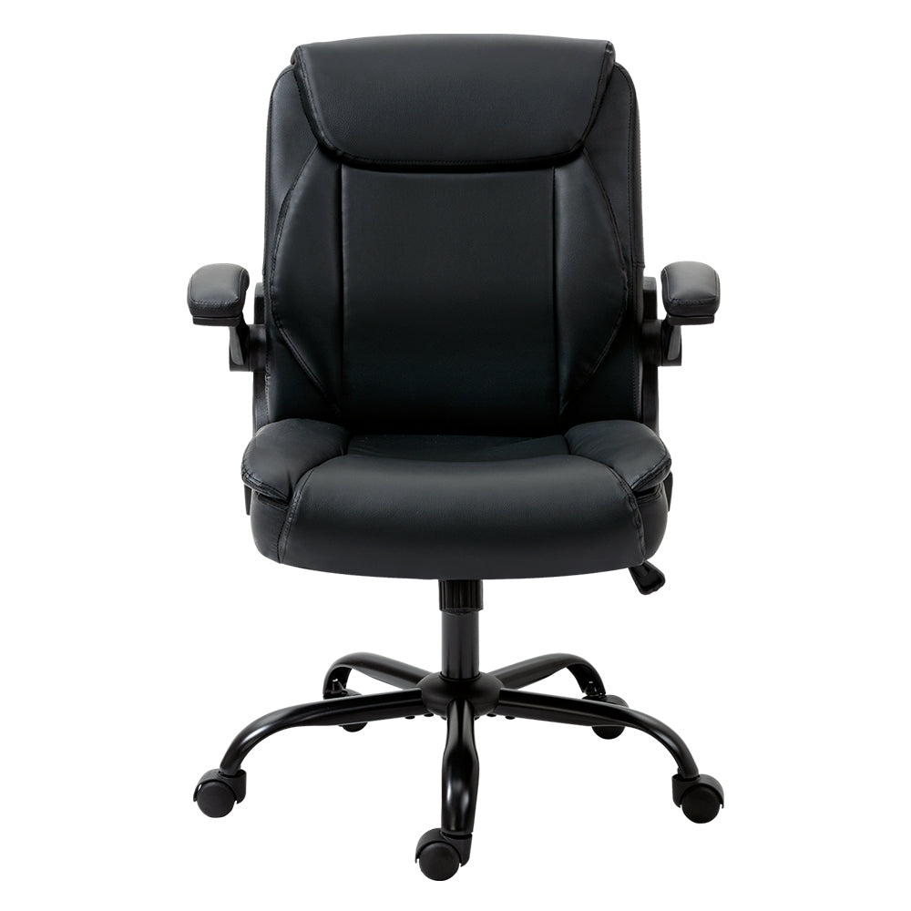 Artiss Office Chair Leather Computer Desk Chairs Executive Gaming Study Black Artiss