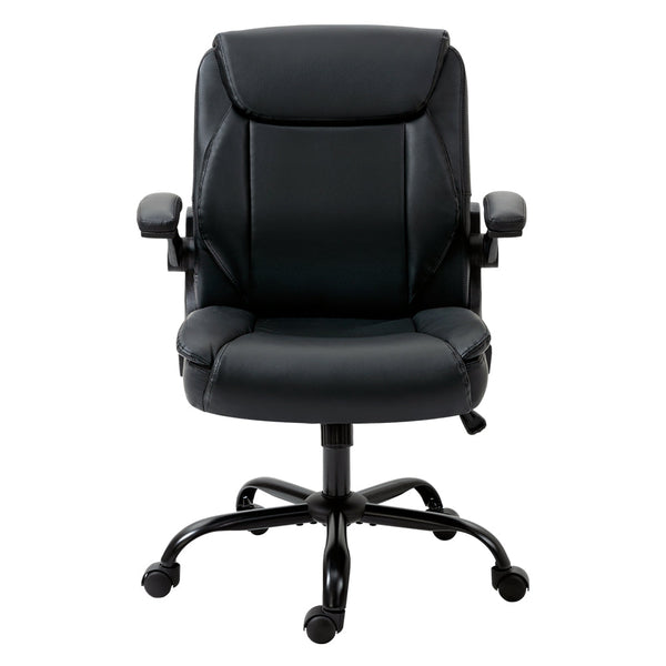 Artiss Office Chair Leather Computer Desk Chairs Executive Gaming Study Black Artiss