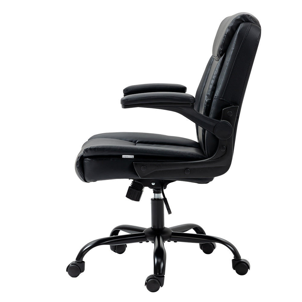 Artiss Office Chair Leather Computer Desk Chairs Executive Gaming Study Black Artiss