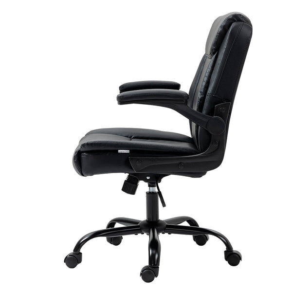 Artiss Office Chair Leather Computer Desk Chairs Executive Gaming Study Black Artiss