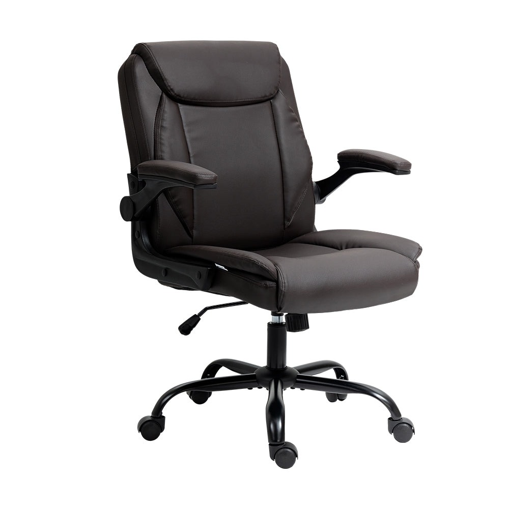 Artiss Office Chair Gaming Computer Executive Chairs Leather Tilt Swivel Brown Artiss