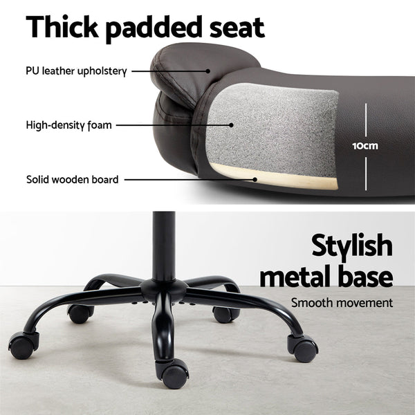 Artiss Office Chair Gaming Computer Executive Chairs Leather Tilt Swivel Brown Artiss