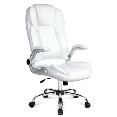Artiss Kea Executive Office Chair Leather White