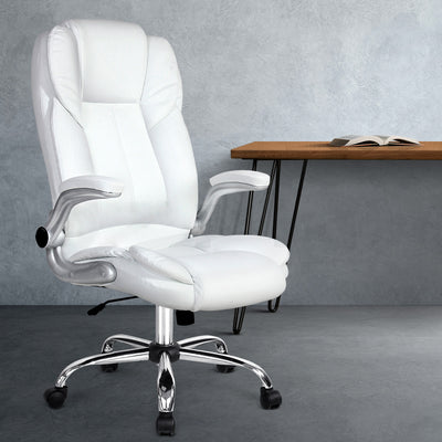 Artiss Kea Executive Office Chair Leather White