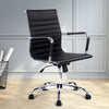 Eames Replica Office Chair Executive Mid Back Seating PU Leather Black