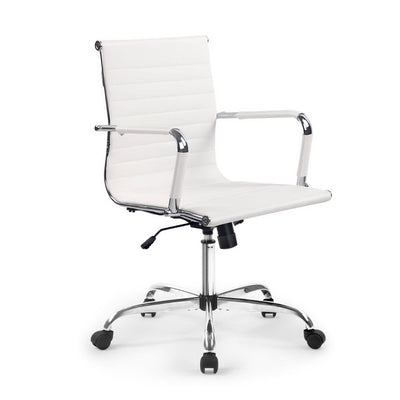 Eames Replica Office Chair PU Leather White