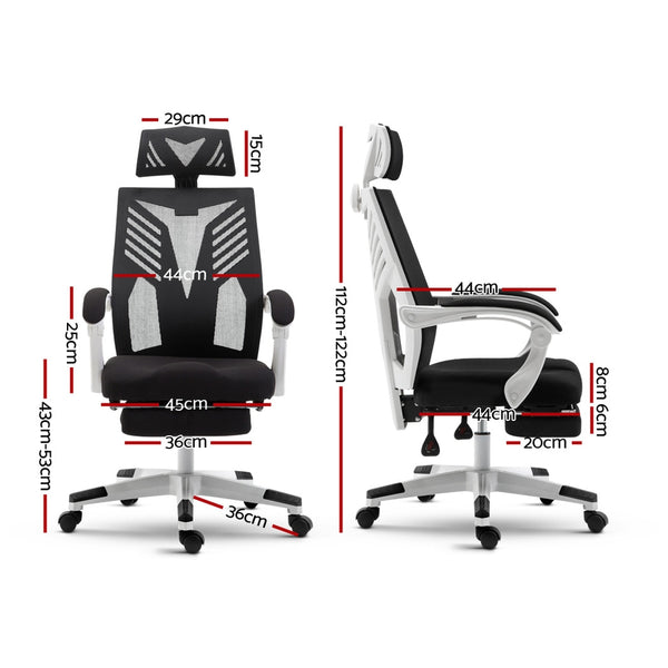 Artiss Gaming Office Chair Computer Desk Chair Home Work Recliner White freeshipping - Awezingly