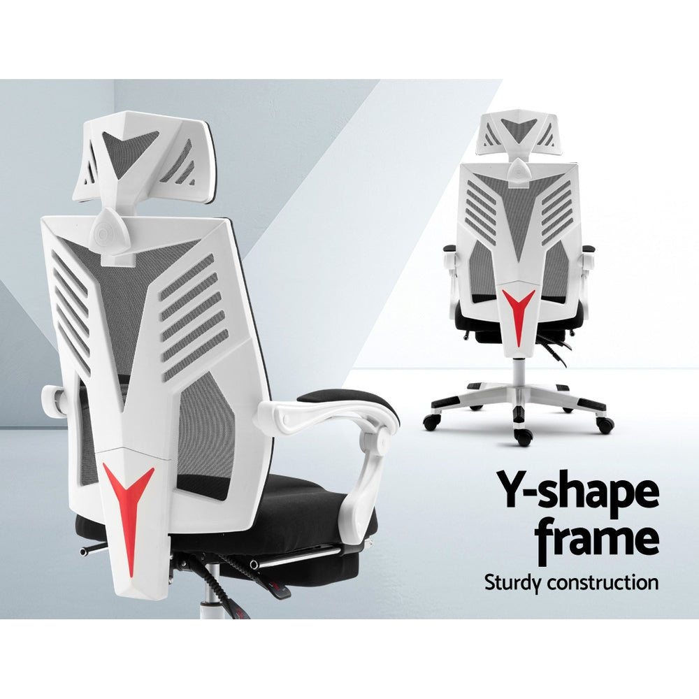 Artiss Gaming Office Chair Computer Desk Chair Home Work Recliner White freeshipping - Awezingly