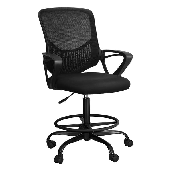 Artiss Office Chair Drafting Stool Computer Standing Desk Mesh Chairs Black Artiss