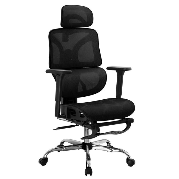 Artiss Ergonomic Office Chair Footrest Black Artiss