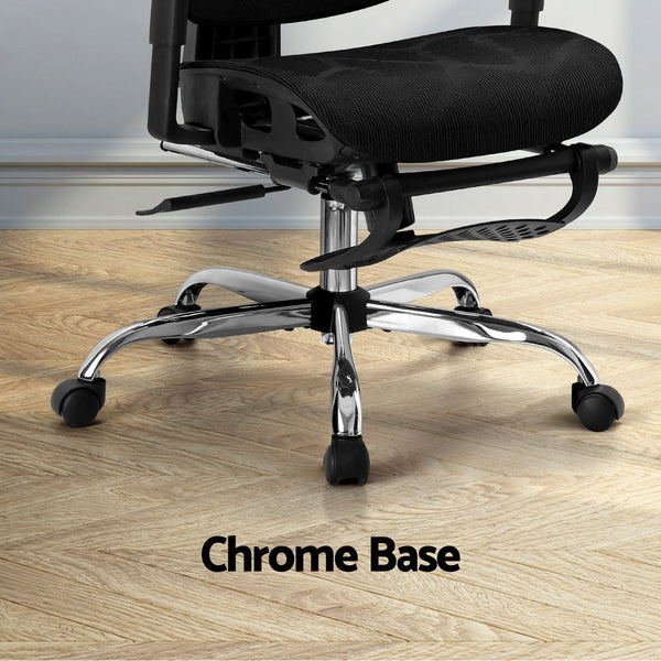 Artiss Ergonomic Office Chair Footrest Black Artiss