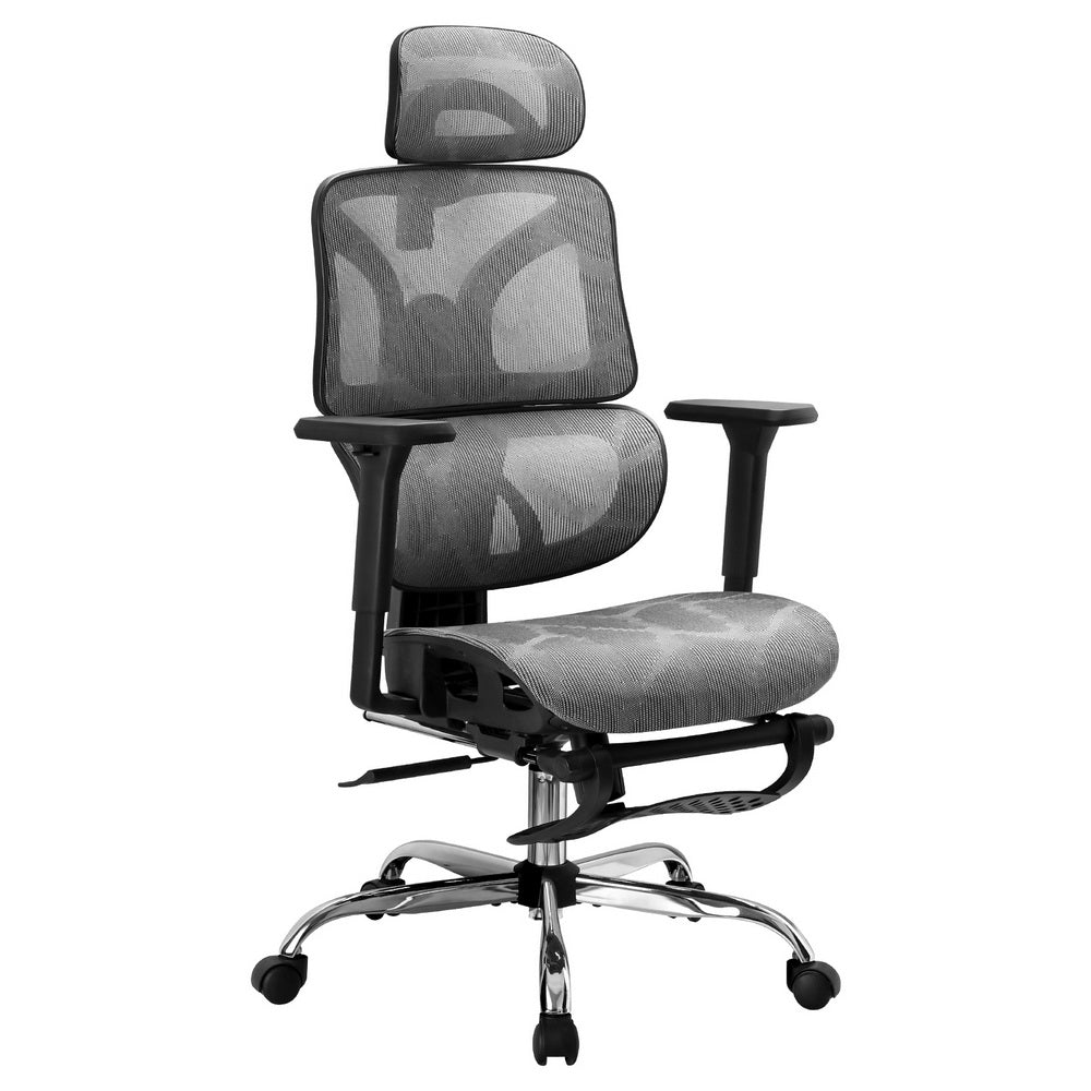 Artiss Ergonomic Office Chair Footrest Grey Artiss