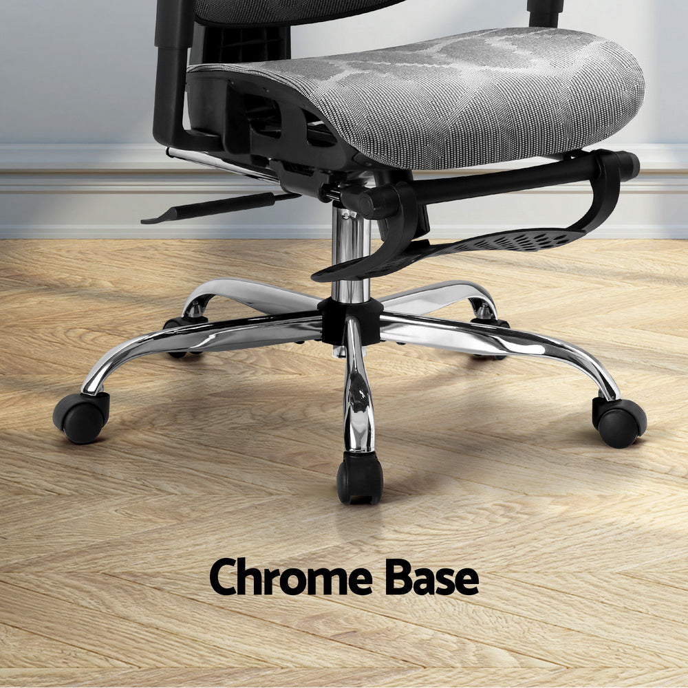 Artiss Ergonomic Office Chair Footrest Grey Artiss