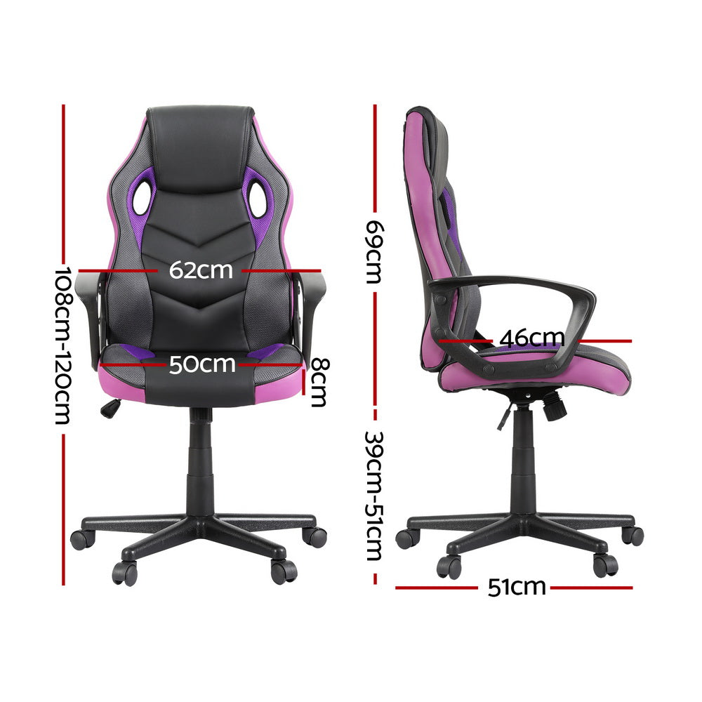 Artiss Gaming Office Chair Computer Chairs Purple Artiss