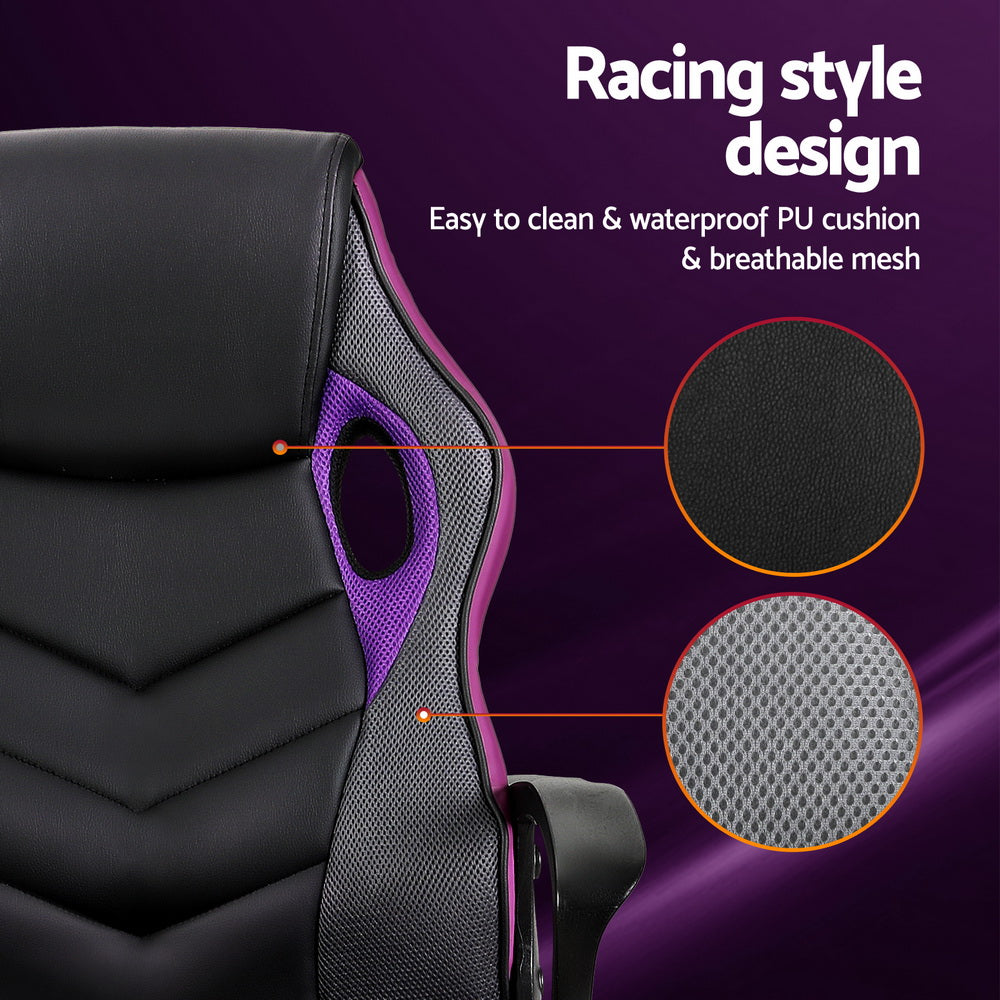 Artiss Gaming Office Chair Computer Chairs Purple Artiss